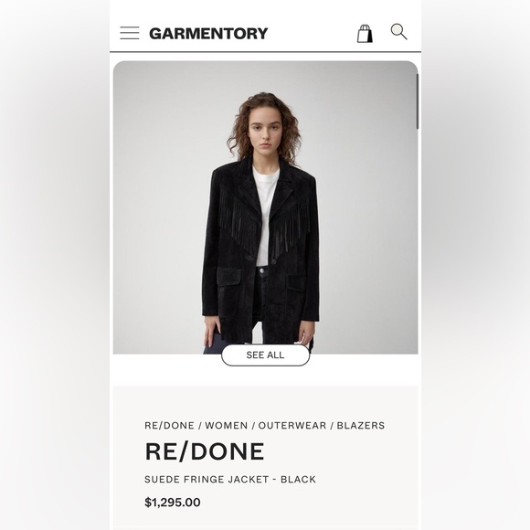 Re/done Suede Fringe Jacket - Picture 7 of 11